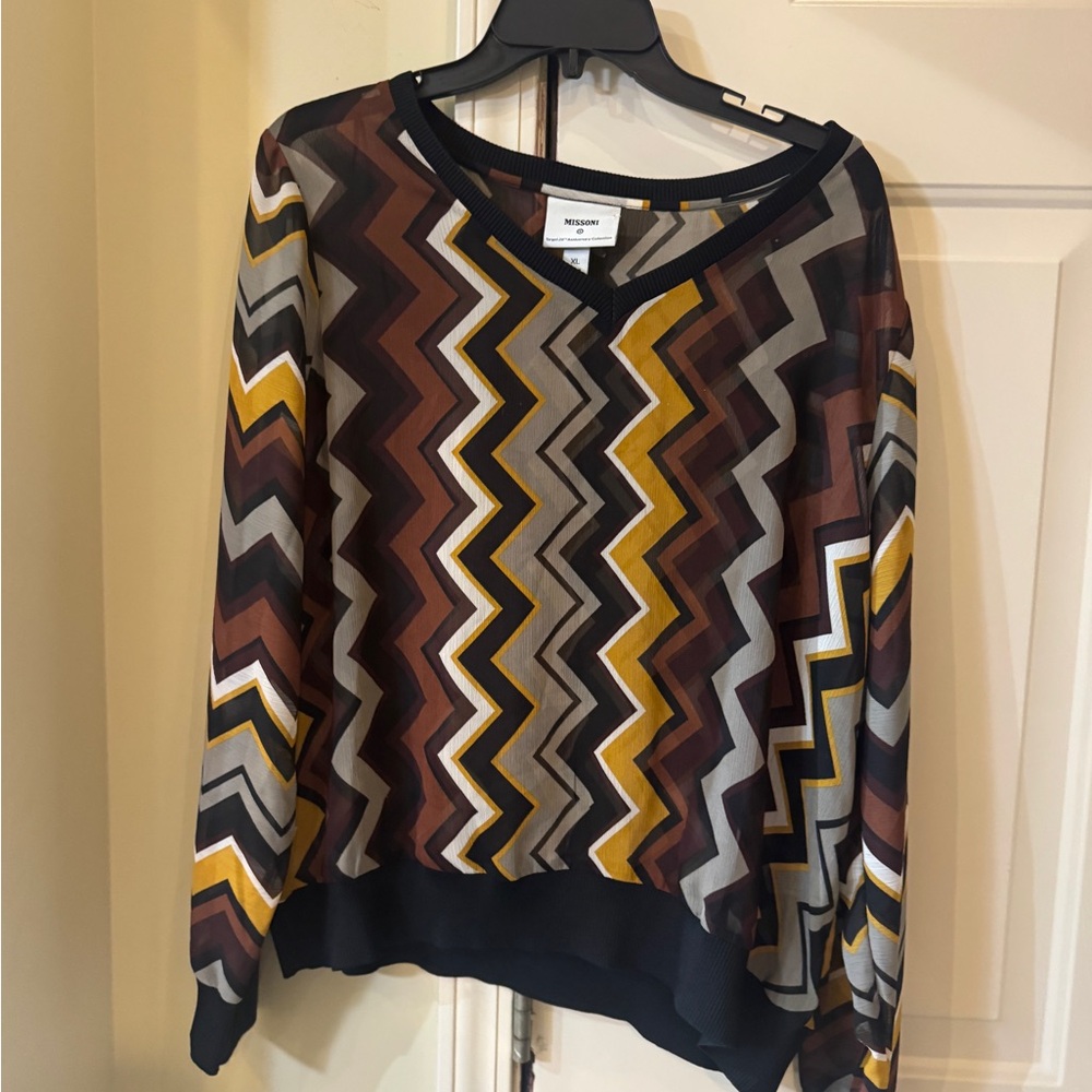 Missoni Zigzag Pattern Lightweight Blouse For Tar… - image 1